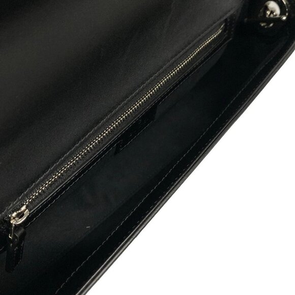 Auth GUCCI Petit GG 739721 Black Leather Handbag - Picture 15 of 16